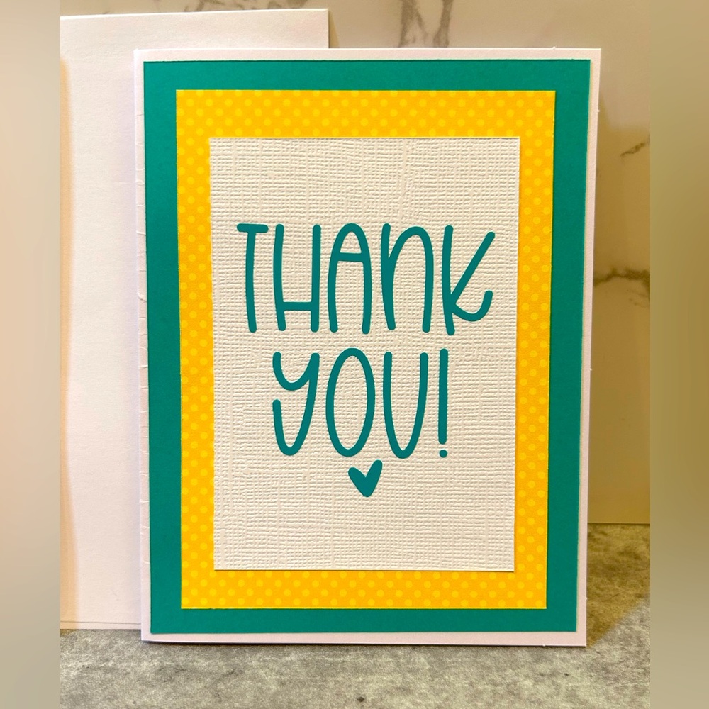 Thank you cards! 4 Pack - Handmade - 4.25 x 5.5